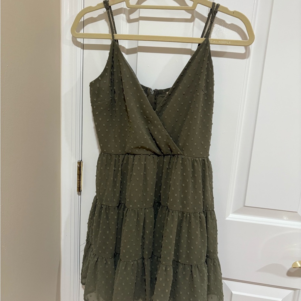Altar'd State Olive Green Mini Dress